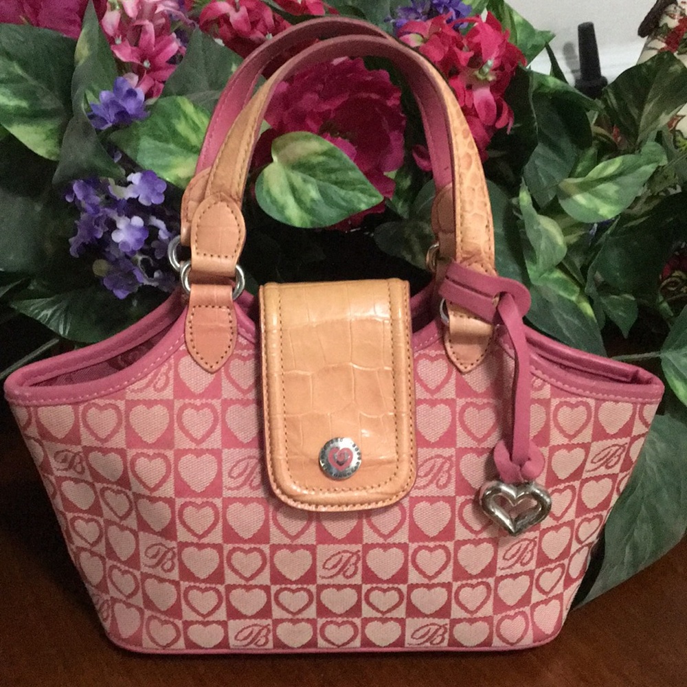 Brighton Signature Print Baguette Purse